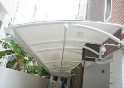 Modern tensile roofing installation by Amudha Decors in Tamil Nadu – durable and stylish roofing solution