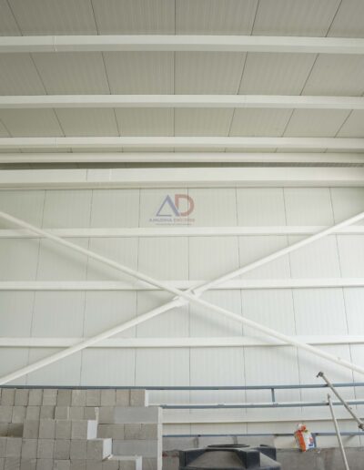 Pre-engineered godown shed with steel roofing by Amudha Decors in Chennai