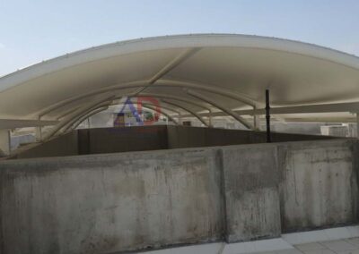Large Span Tensile Roofing Structure for Terrace & Utility Areas