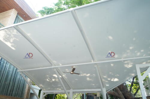 Tensile roofing