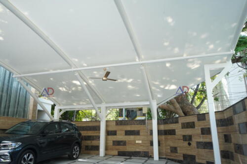 Tensile roofing