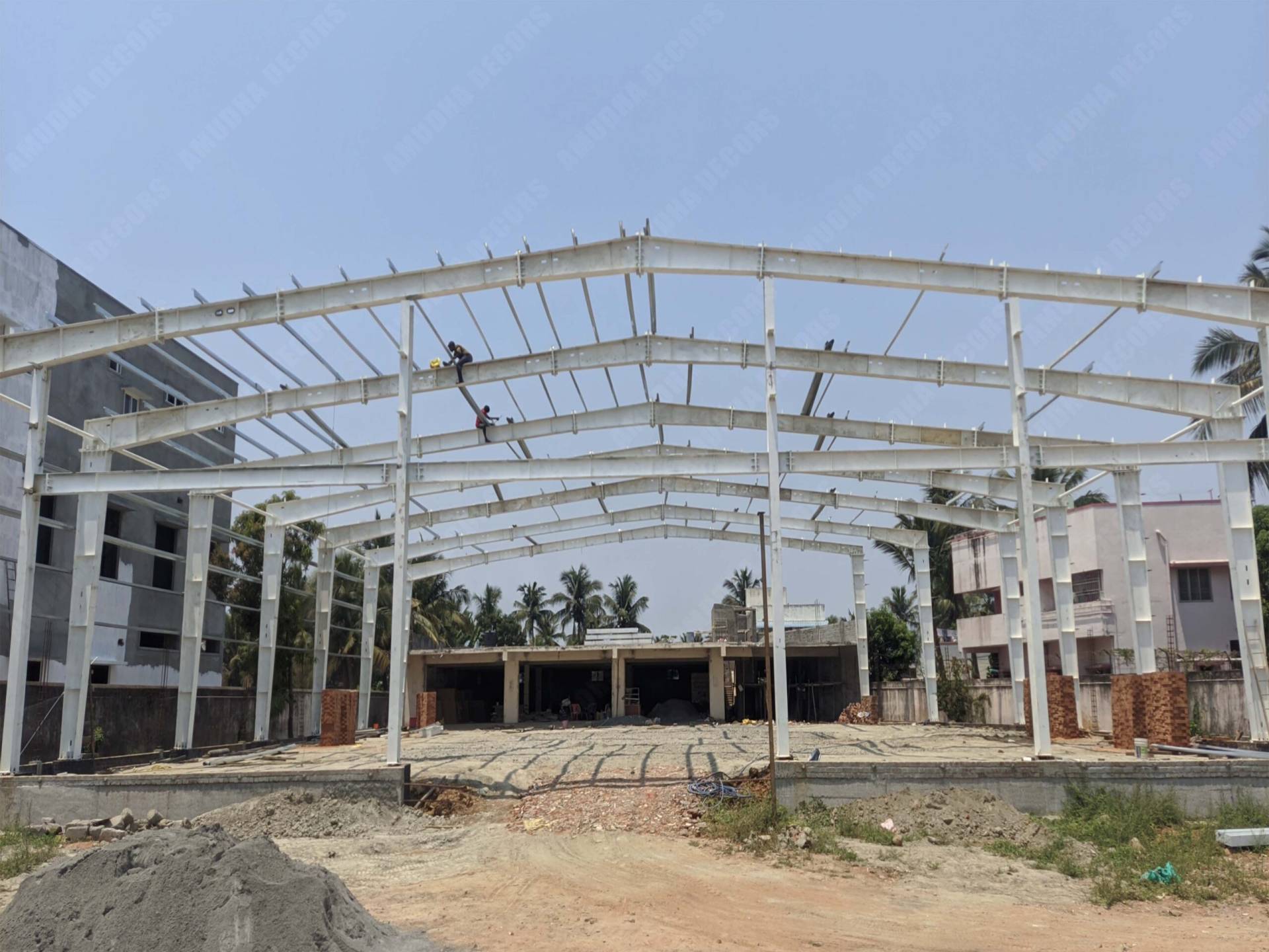 Steel structure erection work for commercial building Tambaram