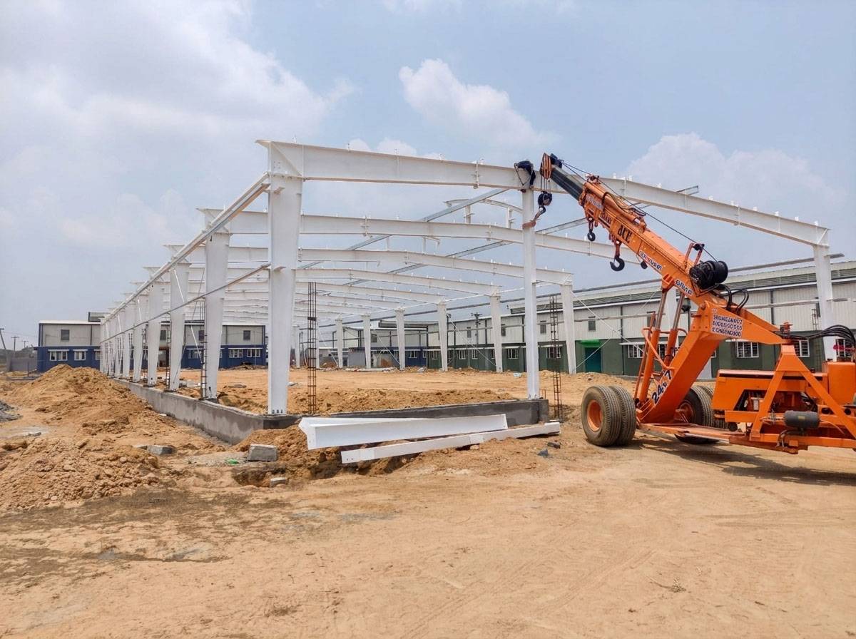 Steel structure erection work for commercial building Tambaram